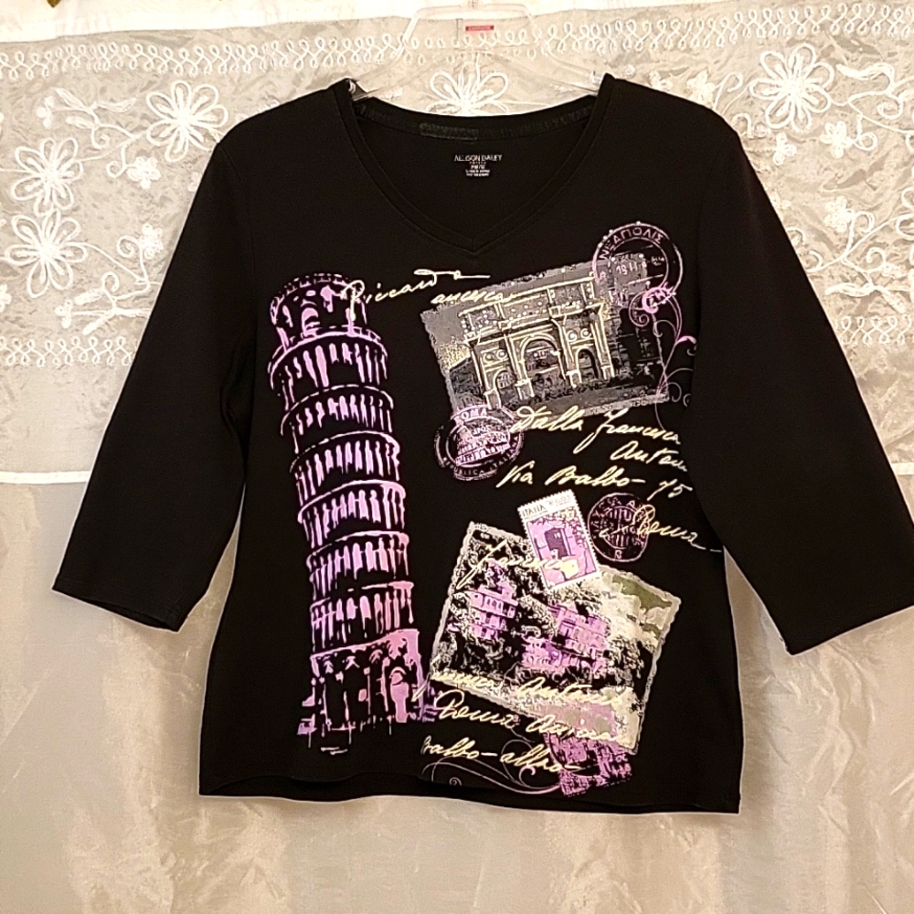 Allison Daley Viva Italia! 3/4 Sleeve Top, PM